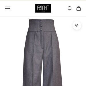 Navy - FEMKIT WAIST TROUSERS BONNY